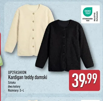Kardigan teddy damski UP2FASHION promocja w Aldi