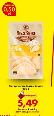 Pierogi serem Nasze Smaki promocja w Biedronka
