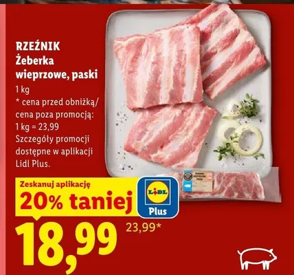 Żeberka wieprzowe paski Rzeźnik promocja w Lidl