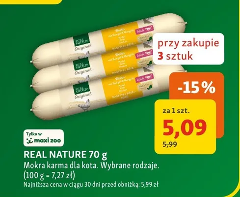 Mokra karma dla kota REAL NATURE promocja w MAXI ZOO