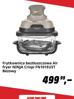 Frytkownica beztłuszczowa Ninja Crispi FN101EUST beżowy promocja w Media Markt