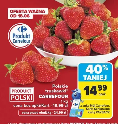 Truskawki polskie Carrefour promocja w Carrefour