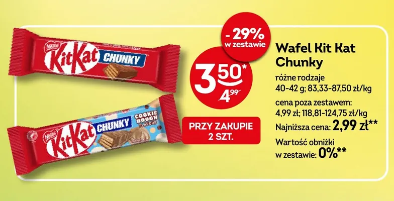 Wafel Kit Kat Chunky promocja w Żabka