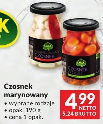 Czosnek marynowany Smak wybrane rodzaje promocja w Makro