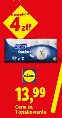 Papier toaletowy 3-warstwowy Floralys Komfort promocja w Lidl
