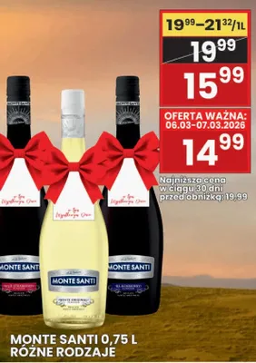 Wino Monte Santi czerwone promocja w Wafelek