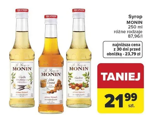 Syrop Monin promocja w Carrefour