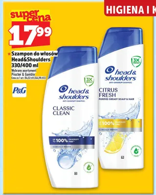 Szampon do włosów Head&Shoulders Citrus Fresh 330/400ml promocja w TOPAZ