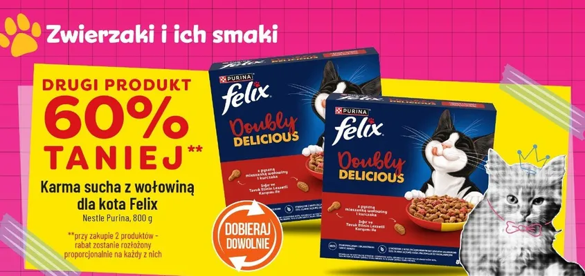 Karma sucha z wołowiną dla kota promocja w POLOmarket