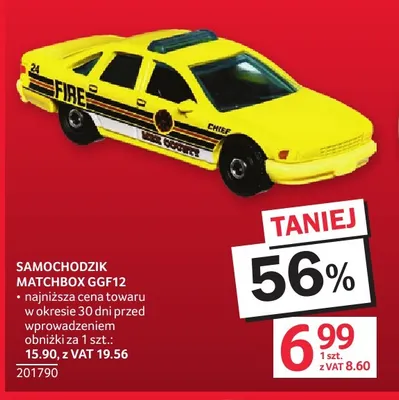 Samochodzik Matchbox GGF12 promocja w Selgros