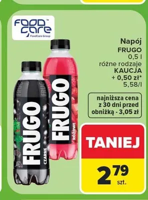 Napój różowe Frugo promocja w Carrefour