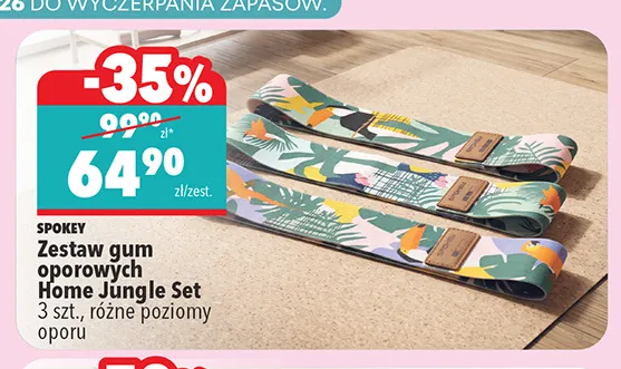 Zestaw gum oporowych Home Jungle Set Spokey 3-pak promocja w Biedronka