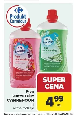 Płyn uniwersalny Carrefour różowy promocja w Carrefour Market