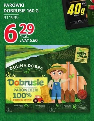 Parówki paróweczki Dobrusie 100% polskiej szynki Dolina Dobra promocja w Selgros