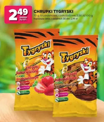 Chrupki kukurydziane Tygryski o smaku czekoladowym promocja w Stokrotka