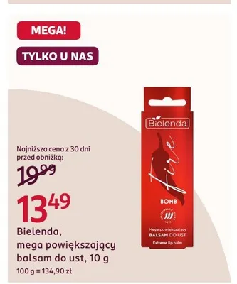 Mega powiększający balsam do ust Bielenda promocja w Rossmann