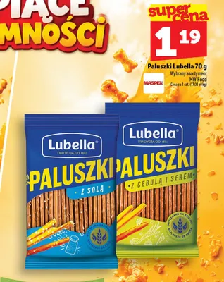 Paluszki Lubella z cebulą i serem promocja w TOPAZ