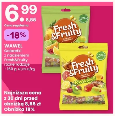 Galaretki nadziewane Fresh&Fruity promocja w Frisco