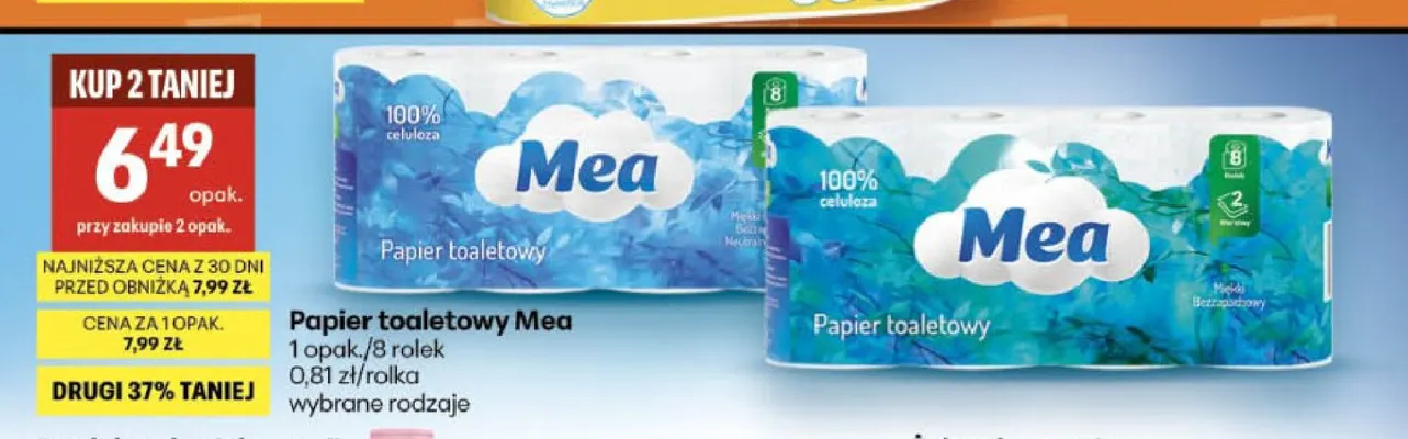 Papier toaletowy Mea promocja w Delikatesy Centrum