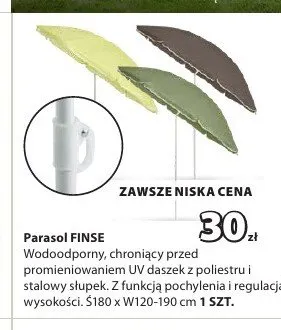 Parasol FINSE promocja w Jysk