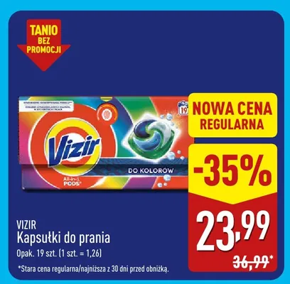 Kapsułki do prania Vizir promocja w Aldi