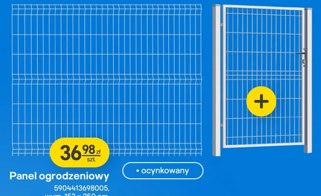 Panel ogrodzeniowy ocynkowany Castorama promocja w Castorama
