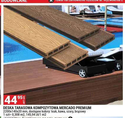 Deska tarasowa kompozytowa Mercado Premium promocja w Merkury Market