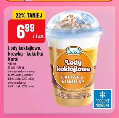 Lody koktajlowe Krówka-Kukułka Koral promocja w POLOmarket