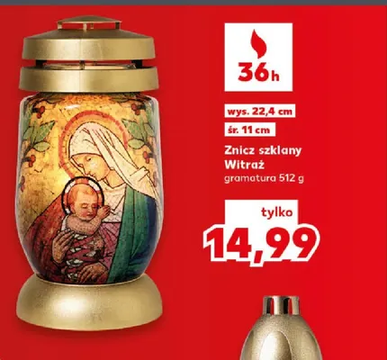 Znicz szklany Witraż promocja w Kaufland