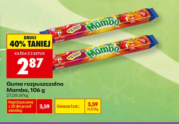 Guma rozpuszczalna Mamba promocja w Biedronka