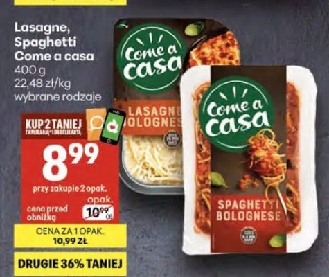 Spaghetti Bolognese Come a casa promocja w Delikatesy Centrum