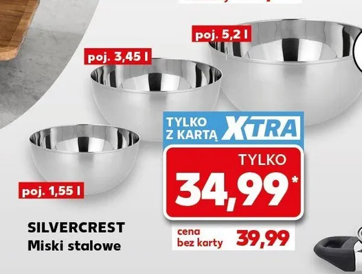 Miski stalowe Silvercrest promocja w Kaufland