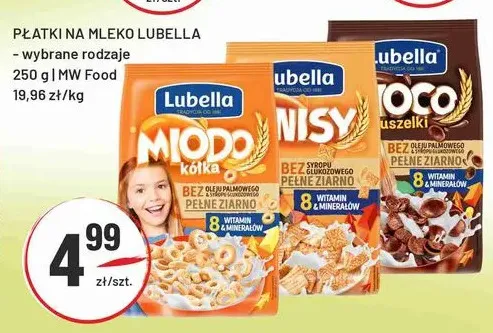 Płatki na mleko Miodokółka Lubella promocja w Sedal