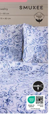 Komplet pościeli z bawełny SMUKEE 220x200cm + 2x70x80cm promocja w Biedronka