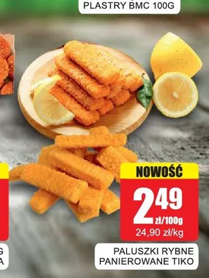 Paluszki rybne panierowane Tiko 100g promocja w Bingo