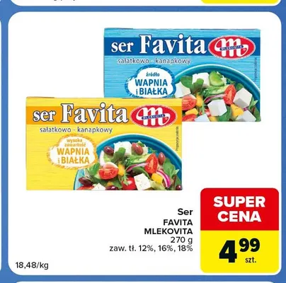 Ser Favita Mlekovita 12% promocja w Carrefour Market