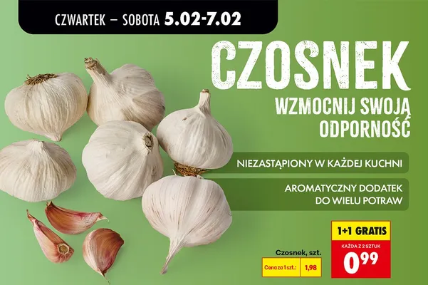 Czosnek promocja w Biedronka