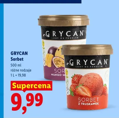 Sorbet mango-marakuja Grycan promocja w Lidl
