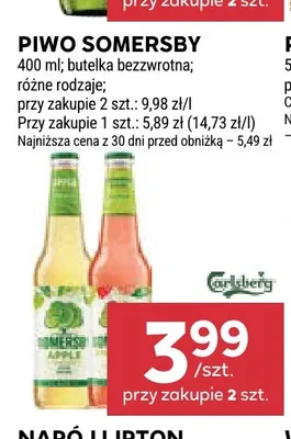 Piwo Somersby promocja w Stokrotka