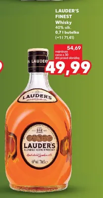 Whisky Lauder's Finest 40% alk. promocja w Kaufland