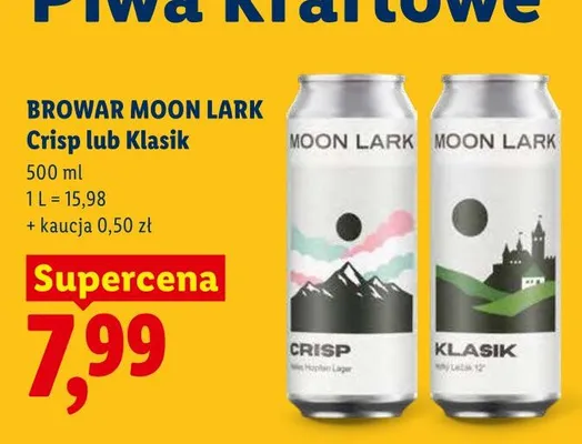Piwo Moon Lark Crisp promocja w Lidl