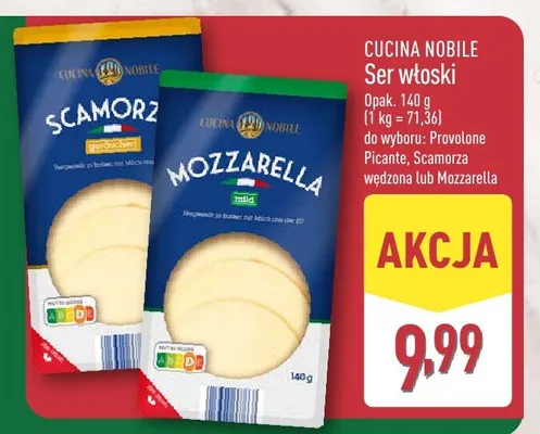 Ser włoski Provolone Picante promocja w Aldi