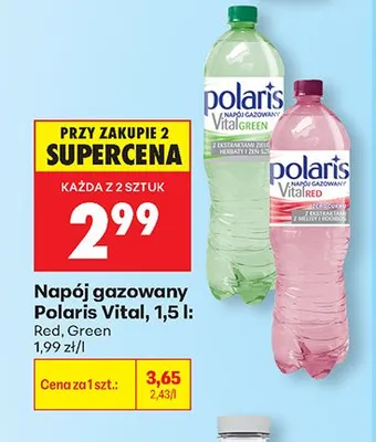 Napój gazowany Polaris Vital promocja w Biedronka