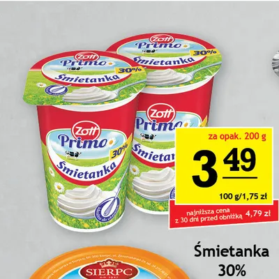 Śmietanka Zott 30% promocja w Gram Market