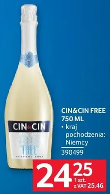 Cin&Gin Free 750 ml - kraj pochodzenia: Niemcy promocja w Selgros