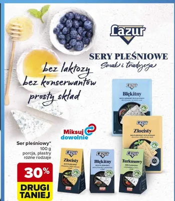 Ser pleśniowy Lazur porcja promocja w Carrefour