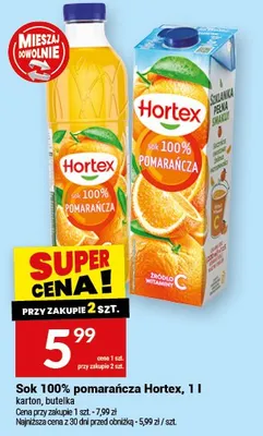 Sok 100% pomarańcza promocja w Twój Market