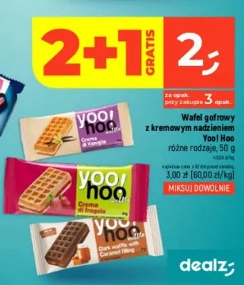 Wafel gofrowy z kremowym nadzieniem Yoo! Hoo różne rodzaje promocja w Dealz