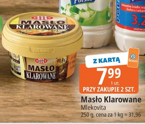 Masło Klarowane Mlekovita promocja w Leclerc