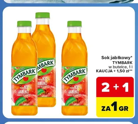 Sok jabłkowy Tymbark promocja w Carrefour Market